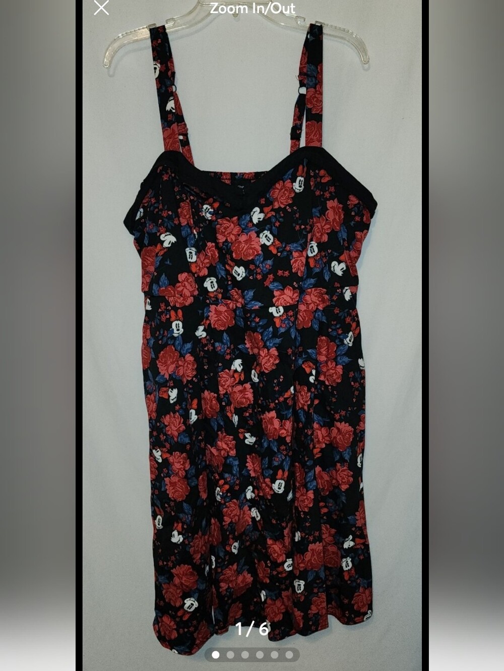 Torrid womens size 20 minnie mouse floral print dress